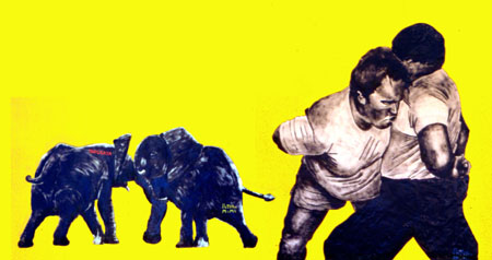 lutte éléphants